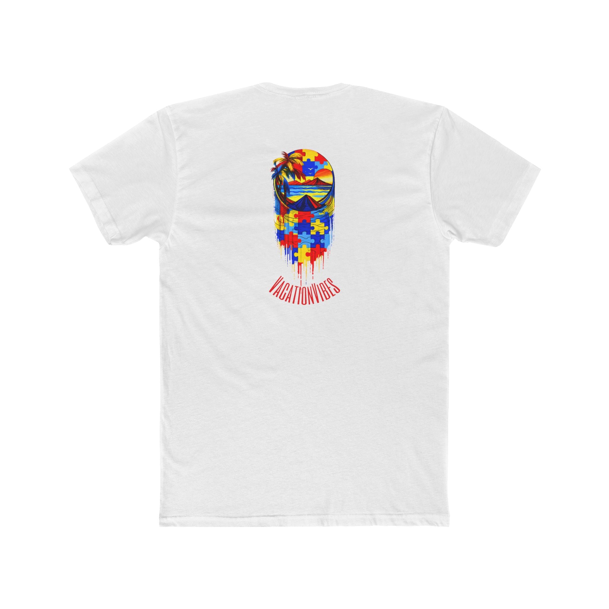 Unisex Autism Awareness Puzzle Mask Tee — Colorful Support T-Shirt