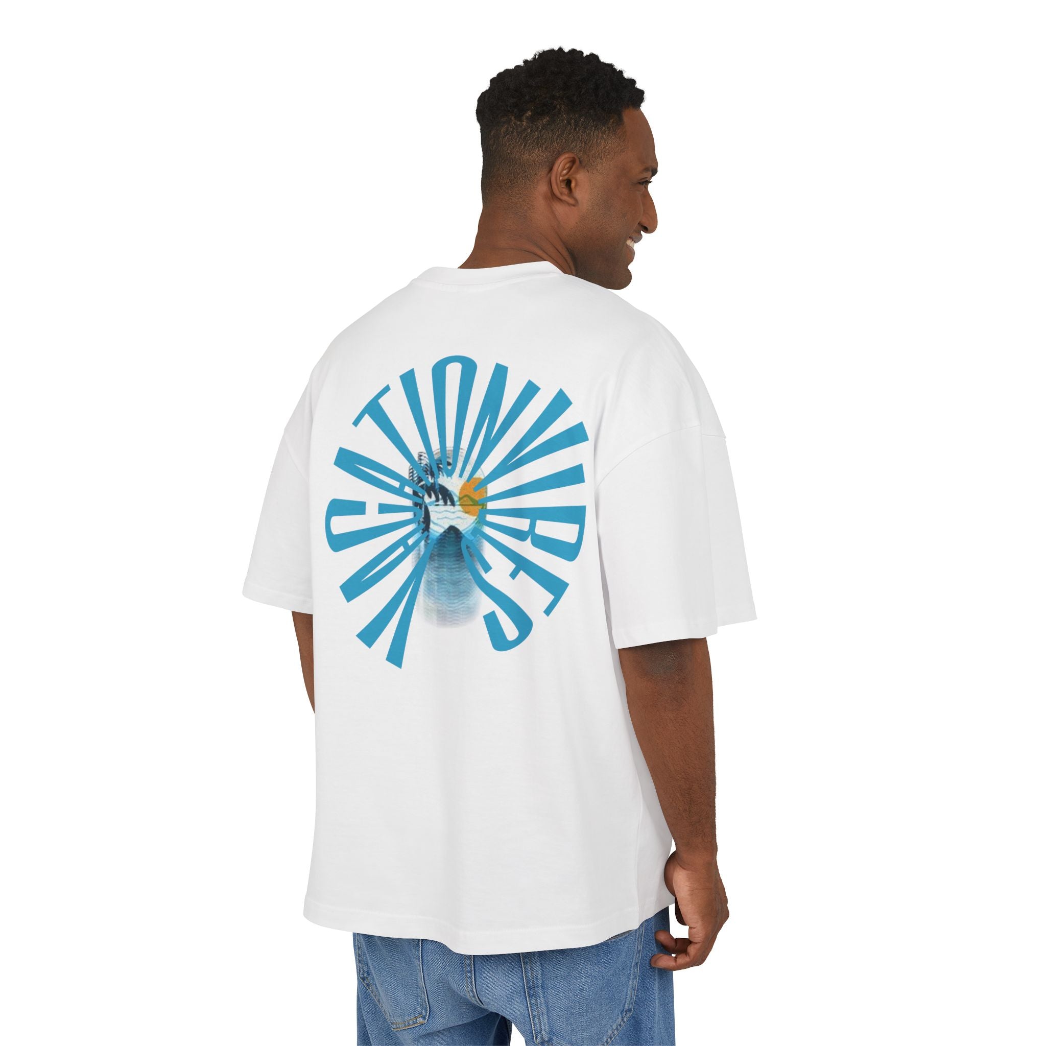 Box Tee — Scenic "VacationVibes" Graphic Tee (Beach Palm Circle Design)