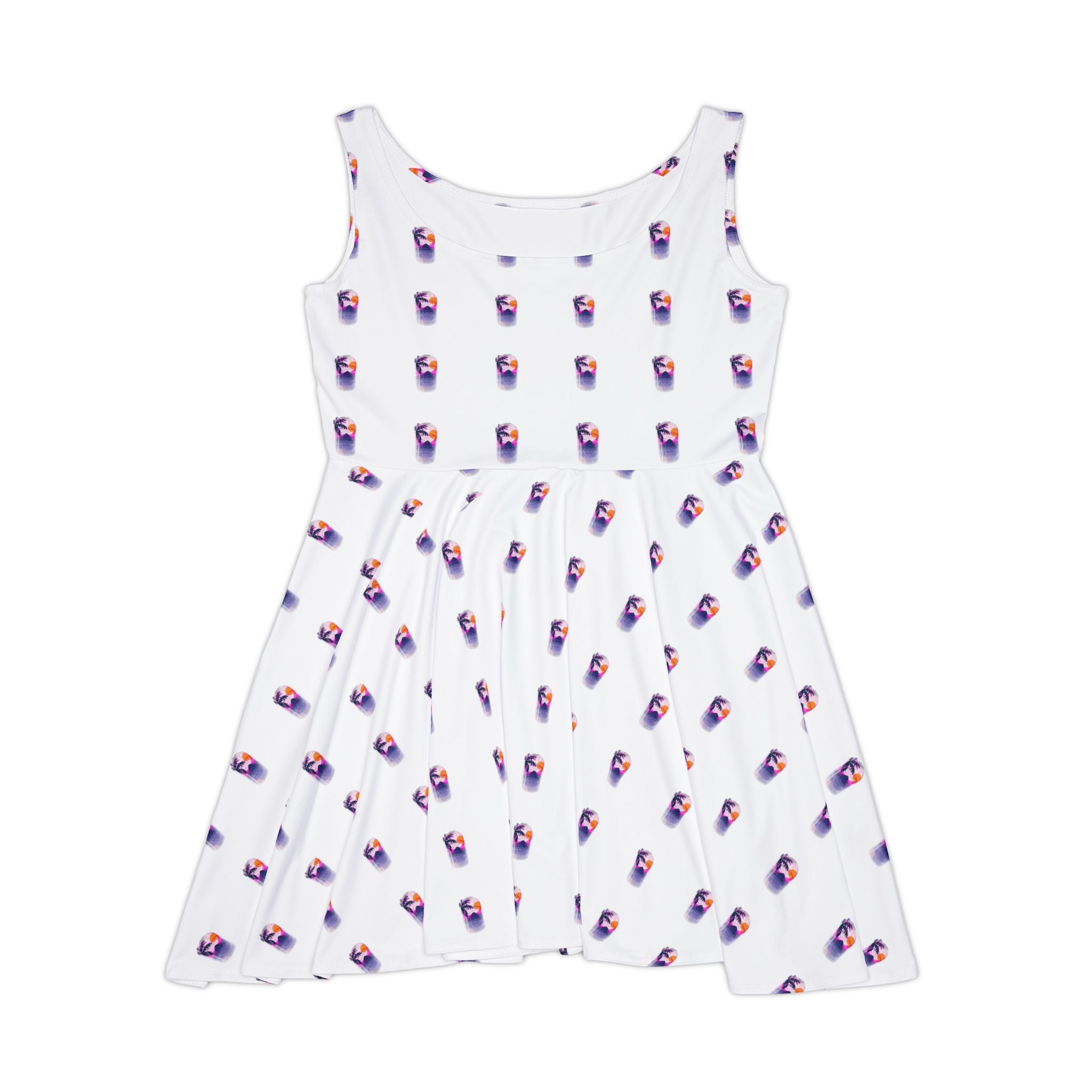 Ice Cream Pattern Skater Dress — Women's Cute Summer Sundress