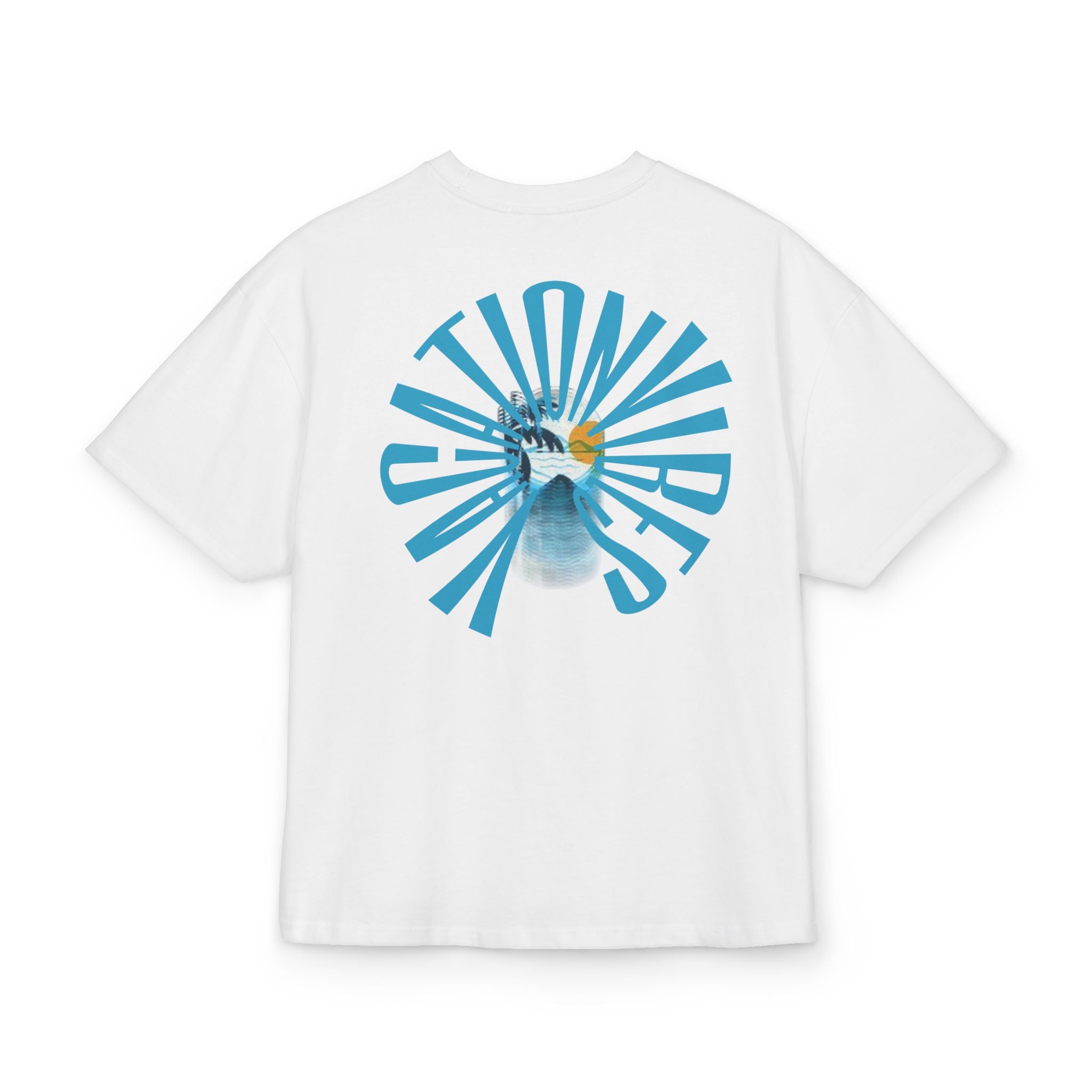 Box Tee — Scenic "VacationVibes" Graphic Tee (Beach Palm Circle Design)