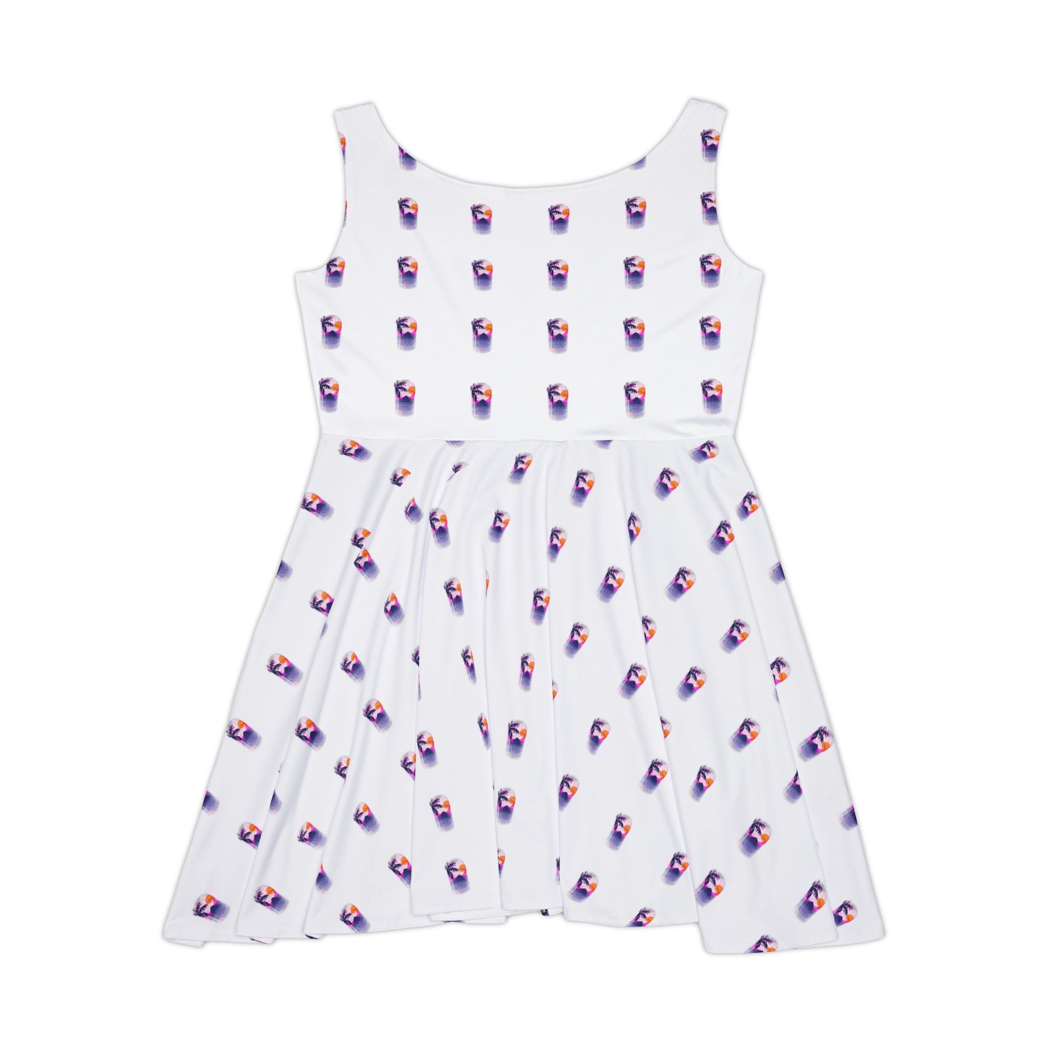 Ice Cream Pattern Skater Dress — Women's Cute Summer Sundress