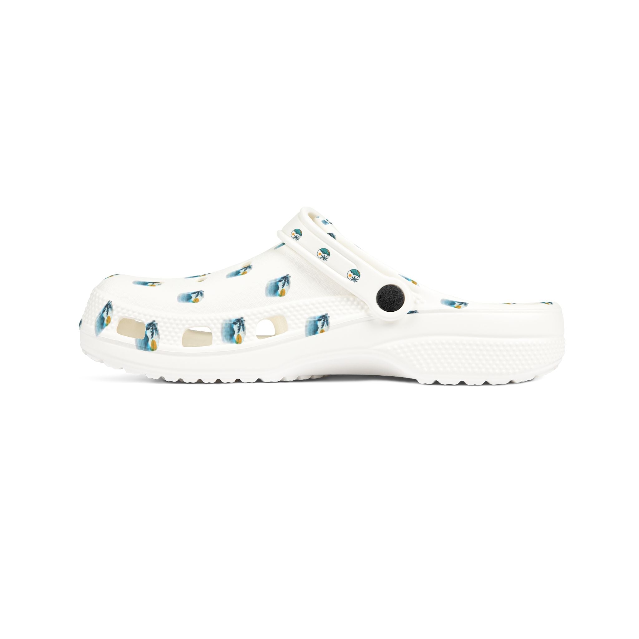 Unisex EVA Clogs —Tiny Blue VacationVibes Print
