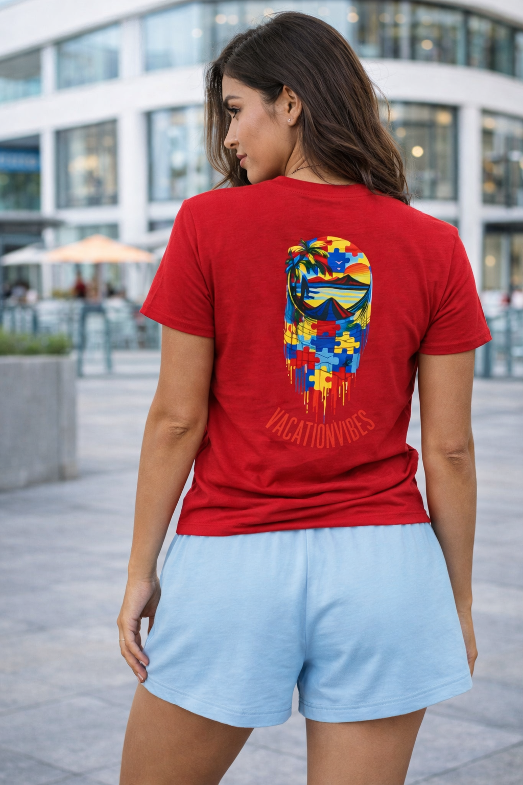 Unisex Autism Awareness Puzzle Mask Tee — Colorful Support T-Shirt