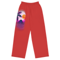 Unisex Wide Leg Pants-Red