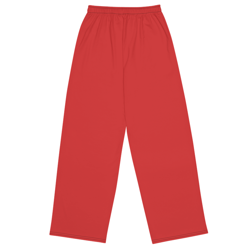 Unisex Wide Leg Pants-Red