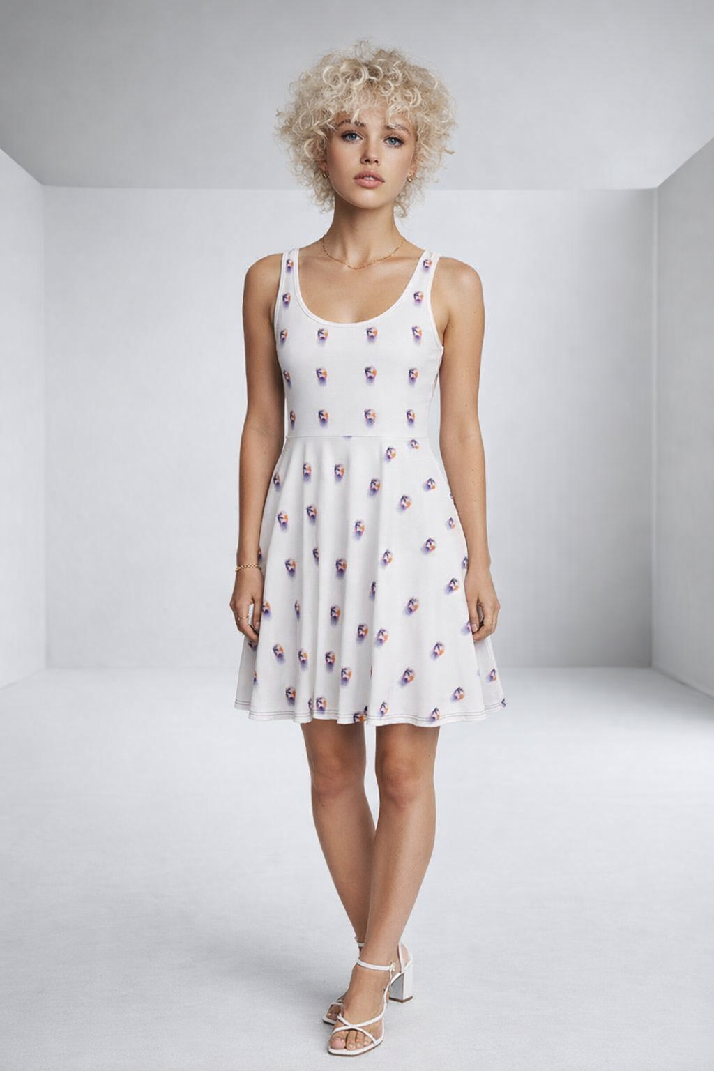 Women's Skater Dress-White