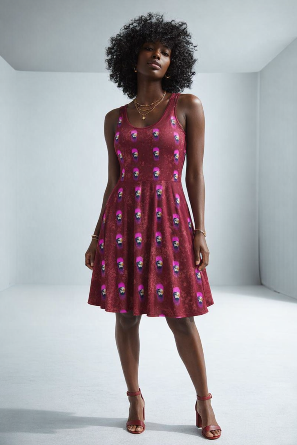 Skater Dress-Red Vintage