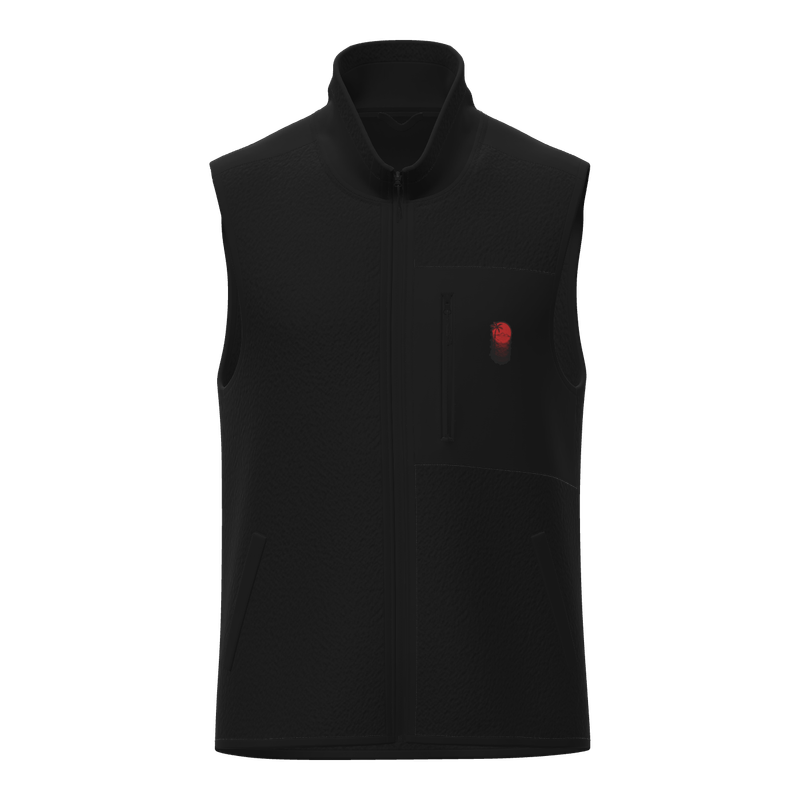 Sleeveless Sherpa Jacket-Black