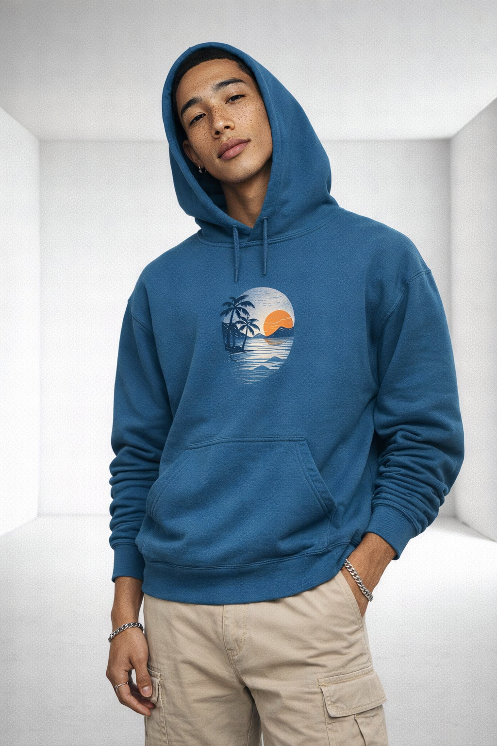 Luxury Oversized Hoodie - blue