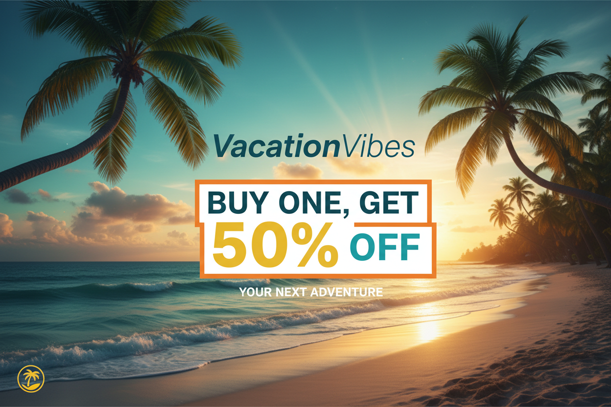 Buy One Get 50% OFF Sale Banner